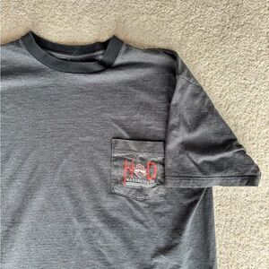 2001 Harley Davidson Motorcycles Gray & Black Pocket Tee